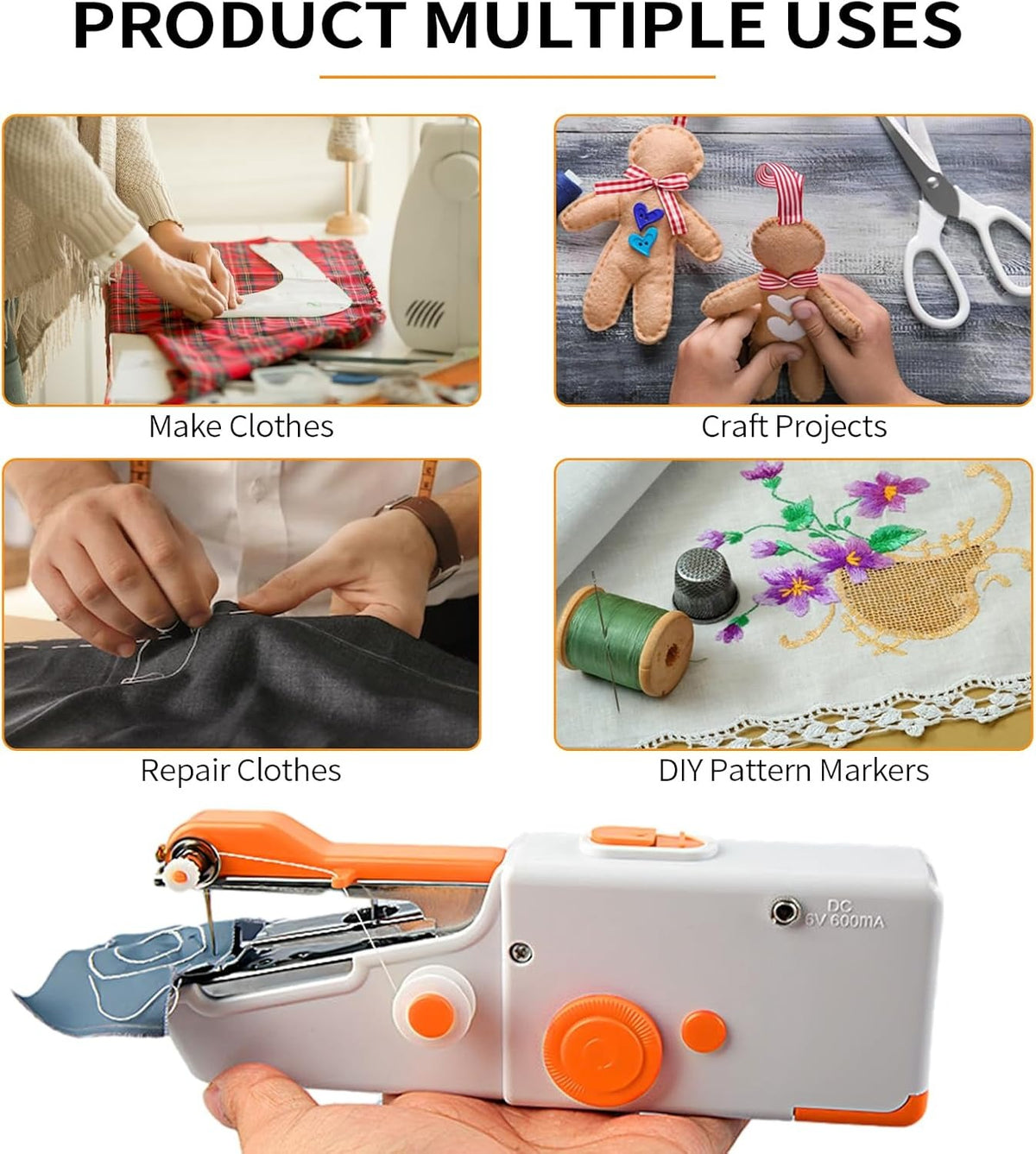 Handheld Rechargeable Sewing Machine